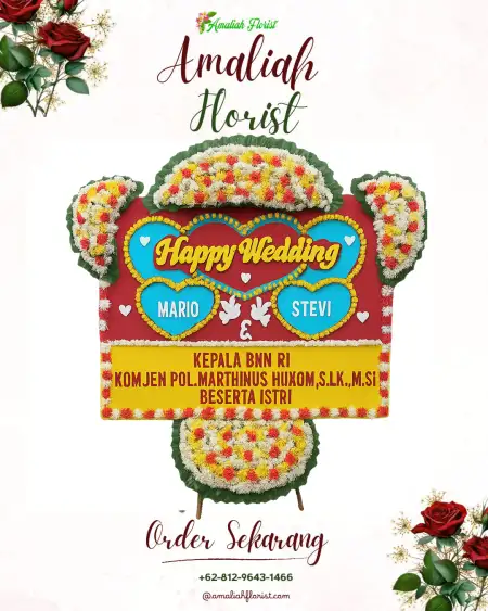 Papan Bunga Pernikahan Marbau